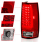 ANZO 2007-2014 Chevy Tahoe LED Taillight Plank Style Chrome With Red/Clear Lens