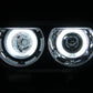 ANZO 2008-2014 Dodge Challenger Projector Headlights w/ Halo Black (CCFL)