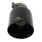 aFe MACH Force-Xp 409 SS Clamp-On Exhaust Tip 2.5in. Inlet / 4.5in. Outlet / 9in. L - Black