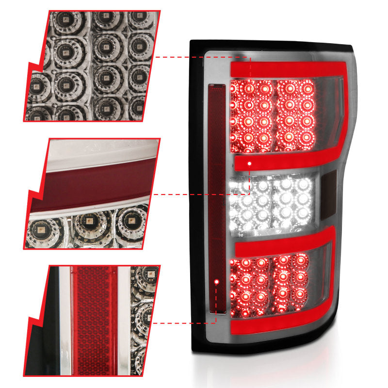 ANZO 18-19 Ford F-150 LED Taillights Smoke