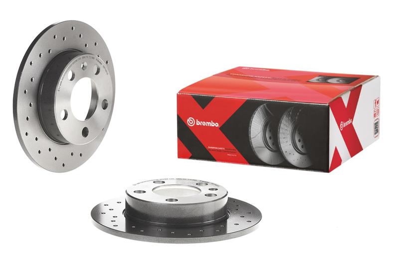 Brembo 90-01 Acura Integra/90-05 Honda Civic Front Premium Xtra Cross Drilled UV Coated Rotor