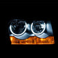 ANZO 2005-2010 Chrysler 300 Crystal Headlights w/ Halo Black (CCFL)