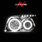 ANZO 2006-2008 Toyota Rav4 Projector Headlights w/ Halo Chrome (CCFL)