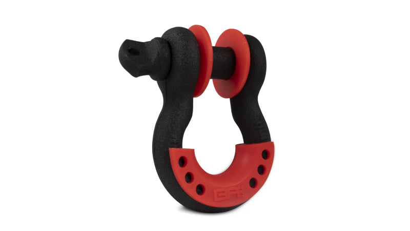 Body Armor 4x4 3/4in Black D-Ring with Red Isolators Single