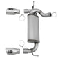 aFe Rebel Series 2.5in 409 SS Axle-Back Exhaust w/Polished Tips 07+ Jeep Wrangler (JK) V6 3.6L/3.8L