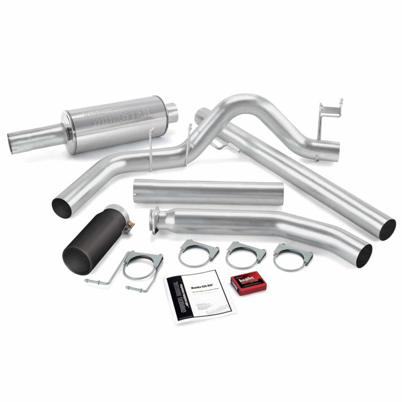 Banks Power 98-00 Dodge 5.9L Std Cab Git-Kit - SS Single Exhaust w/ Black Tip