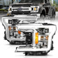 ANZO 18-19 Ford F-150 Projector Headlights w/Plank Style Switchback Chrome w/Amber