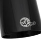 aFe MACH Force-Xp Univ 304 SS Double-Wall Clamp-On Exhaust Tip - Black - 3in Inlet - 4.5in Outlet