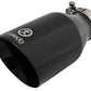 aFe Takeda 409 SS Clamp-On Exhaust Tip 2.5in. Inlet / 4.5in. Outlet / 9in. L - Black