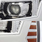 AlphaRex 07-13 Chevy 1500 LUXX LED Proj Headlights Plank Design Chrome w/ Activ Light/Seq Signal/DRL