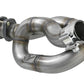 aFe POWER Twisted Steel Y-Pipe w/ Loop Relocation Pipe 12-18 Jeep Wrangler (JK) V6 3.6L