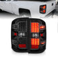 ANZO 15-19 Chevy Silverado 2500HD/3500HD (Factory Halogen Only) LED Tail Lights Black w/Clear Lens