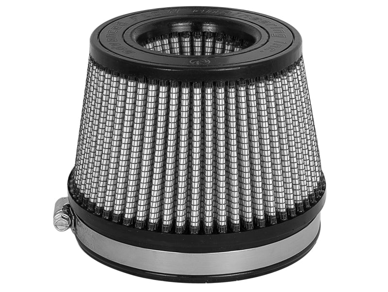 aFe MagnumFLOW Dry S Air Filter 5in. F x 5-3/4in. B x 4-1/2in. T (INV) x 3-1/2in. H