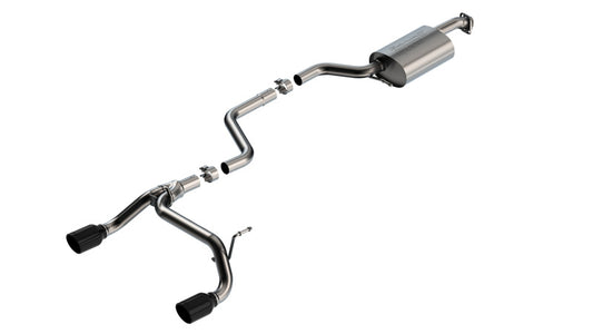 Borla 18-23 Suzuki Jimny 1.4L AT/MT 4WD 2DR 2in S-Type Catback Exhaust - Black Chrome Tips