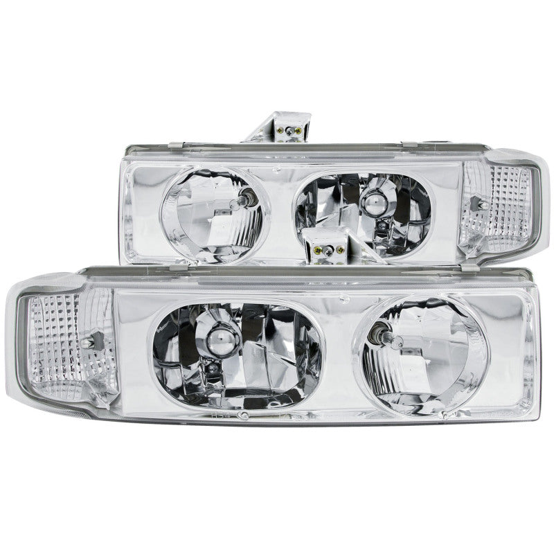 ANZO 1995-2005 Chevrolet Astro Van Crystal Headlights Chrome 1pc