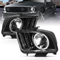 ANZO 2005-2009 Ford Mustang Crystal Headlights w/ Halo Black (CCFL)