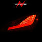 ANZO 2010-2013 Hyundai Genesis LED Taillights Red/Clear