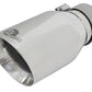 aFe MACH Force-Xp Univ 304 SS Double-Wall Clamp-On Exhaust Tip - Polished - 3in Inlet - 4.5in Outlet