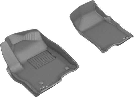 3D MAXpider 2019-2020 GMC/Chevrolet Sierra 1500/Silverado 1500 Kagu 1st Row Floormat - Gray