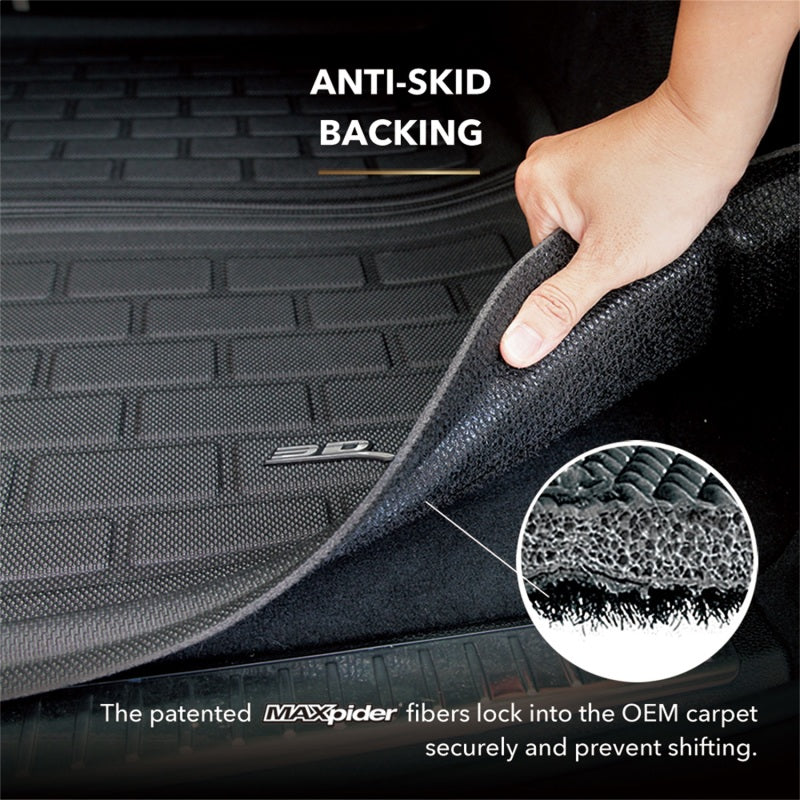 3D MAXpider 11-17 BMW X3 with Cargo Net Kagu Stowable Cargo Liner - Black