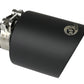 aFe Takeda 304 SS Clamp-On Exhaust Tip 2.5in. Inlet / 4.5in. Outlet / 7in. L - Black