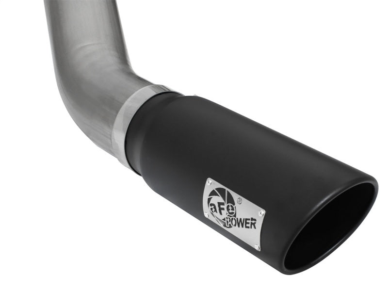 aFe MACHForce XP Exhaust Large Bore 5in DPF-Back SS 13-15 Dodge Trucks L6-6.7L (td) *Black Tip