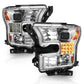 ANZO 15-17 Ford F-150 Proj Headlights w/ Plank Style Design Chrome w/ Amber Sequential Turn Signal