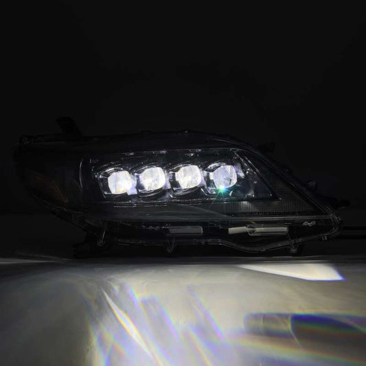 AlphaRex 11-21 Toyota Sienna LUXX LED Proj Headlights Plank Style Alpha Black w/Seq Signal/DRL