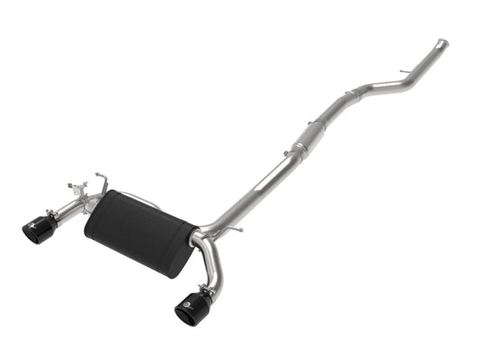 aFe MACH ForceXP 3IN to 2.5IN 304SS Cat-Back Exhaust System w/ Black Tips 14-16 BMW M235i (F22/23)