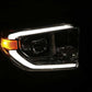 AlphaRex 14-20 Toyota Tundra LUXX LED Proj Headlights Plank Style Alpha Black w/Activ Light/DRL