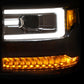 ANZO 16+ Chevy Silverado 1500 Projector Headlights Plank Style Chrome w/Amber/Sequential Turn Signal