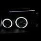 ANZO 2001-2004 Nissan Frontier Projector Headlights w/ Halo Black (CCFL)