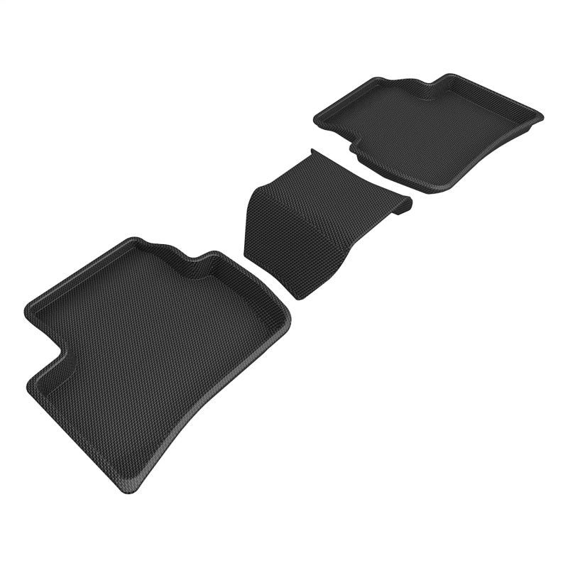 3D MAXider 22-23 Toyota Corolla Cross AWD Kagu Black Floor Mats - Row 2