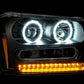 ANZO 2002-2009 Chevrolet Trailblazer Projector Headlights w/ Halo Black