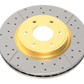 DBA 11-16 Nissan Patrol (Y62) 5.6L Street Series Drilled & Slotted Front Rotor w/Gold Hat