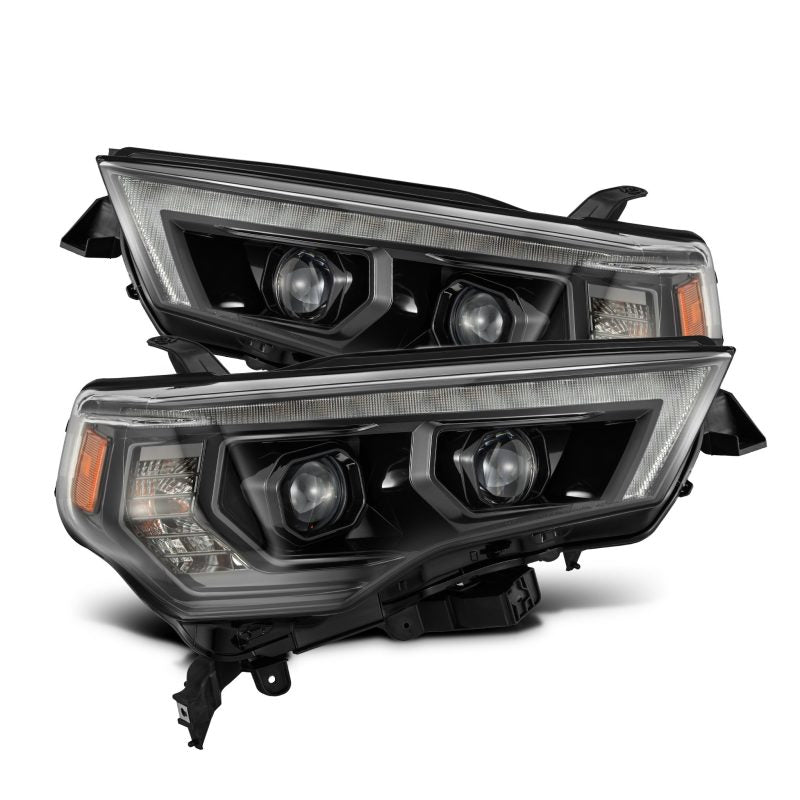 AlphaRex 14-20 Toyota 4Runner LUXX LED Proj Headlights Black w/Activ Light/Seq Signal/DRL