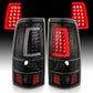 ANZO 2003-2006 Chevy Silverado 1500 LED Taillights Plank Style Black w/Clear Lens