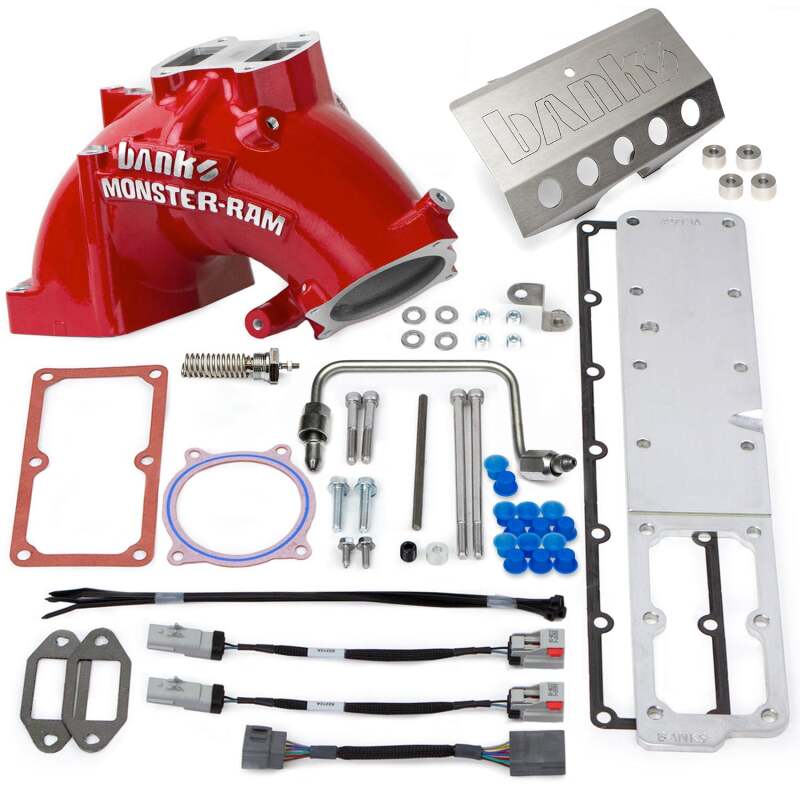 Banks Power 13-18 Ram 6.7L Diesel Monster-Ram Intake System Gen-2 w/Fuel Line - Red w/Heater System