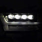 AlphaRex 19-20 Ram 1500HD NOVA LED Proj Headlights Plank Style Gloss Blk w/Activ Lght/Seq Signal/DRL