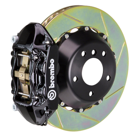 Brembo 08-13 M3 (E90/E92/E93) Rear GT BBK 4 Piston Cast 380x28 2pc Rotor Slotted Type-1-Black