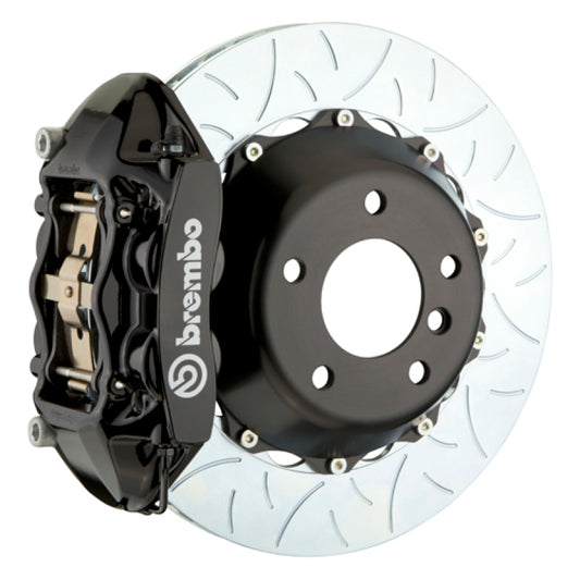 Brembo 11-18 Cayenne Turbo Rear GT BBK 4 Piston Cast 380x28 2pc Rotor Slotted Type-3-Black