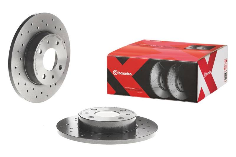 Brembo 02-07 Mini Cooper Front Premium Xtra Cross Drilled UV Coated Rotor