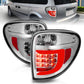 ANZO 2004-2007 Dodge Grand Caravan LED Tail Lights w/ Light Bar Chrome Housing Clear Lens