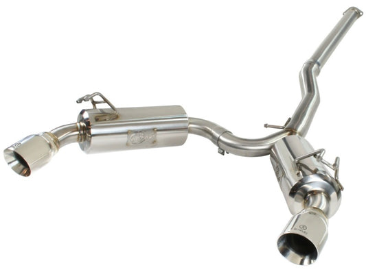 aFe Takeda Exhaust 304SS Dual Cat-Back w/ Polished Tips 08-13 Mitsubishi Lancer Evo X L4 2.0L Turbo