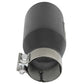 aFe MACH Force-Xp 3in 304 SS Metallic Black Exhaust Tip 3in In x 4-1/2in Out x 9in L Clamp-On Right