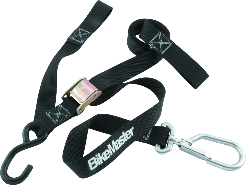 BikeMaster Tiedown 1-1/2in Swivel Softhook - Black