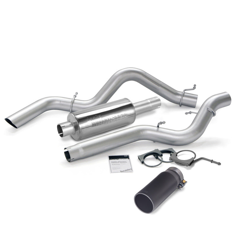 Banks Power 06-07 Chevy 6.6L CCLB Monster Exhaust System - SS Single Exhaust w/ Black Tip