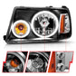 ANZO 2001-2011 Ford Ranger Projector Headlights w/ Halo Black (CCFL) 1 pc