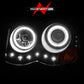 ANZO 2008-2010 Jeep Grand Cherokee Projector Headlights w/ Halo Black (CCFL)