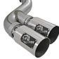 aFe Rebel XD 4in SS Down-Pipe Back Exhaust w/Dual Polished Tips 17-18 Ford Diesel Trucks V8-6.7L(td)